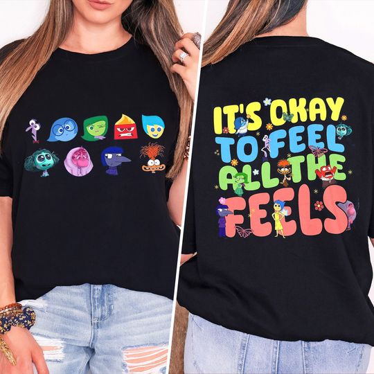 It's Okay To Feel All The Feels Shirt, Inside Out Characters Shirt, Funny Inside Out Matching Shirt, Inside Out Movie Birthday Gift