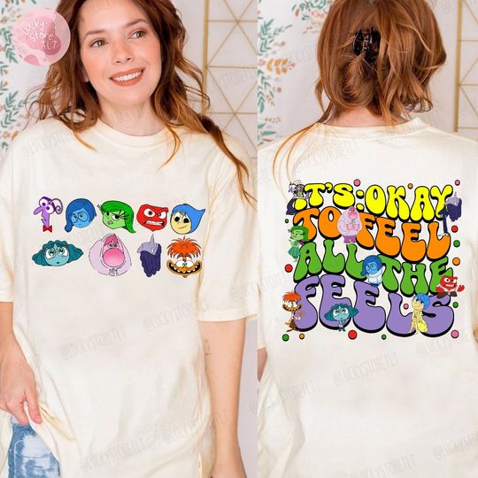 Today I Feel All The Feels Inside Out Shirt, Disney Pixar Inside Out 2 Tee