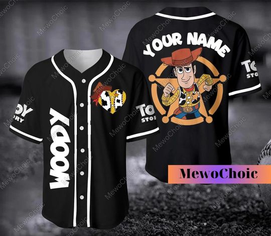 Halloween Woody Toy Story Baseball Jersey, Disney Kids Jersey