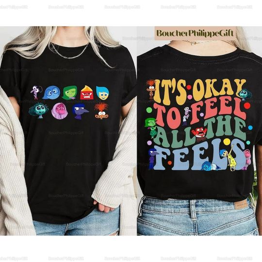 Disney Inside Out It's Okay To Feel All The Feels Shirt, Mental Health Shirt