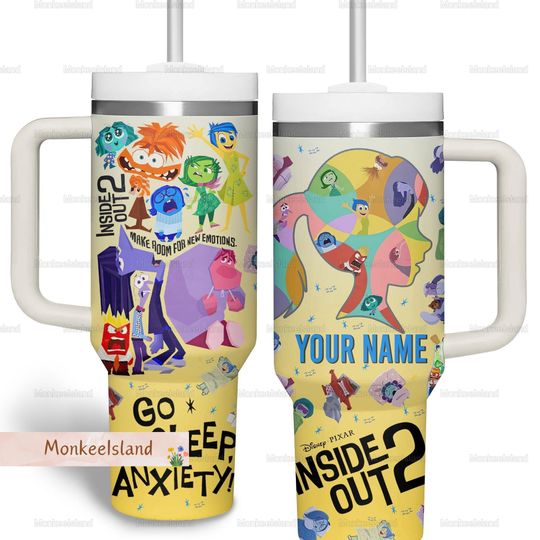 Personalized Inside Out Tumbler 40oz, Disney Inside Out Tumbler, Inside Out 2 Tumbler