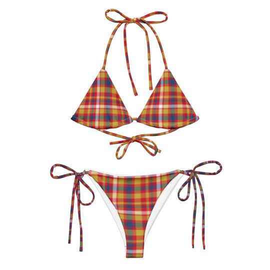 Y2K Plaid Bikini , Tartan Pattern , Checkered Bikini , Hot Girl Summer, Y2K Coquette