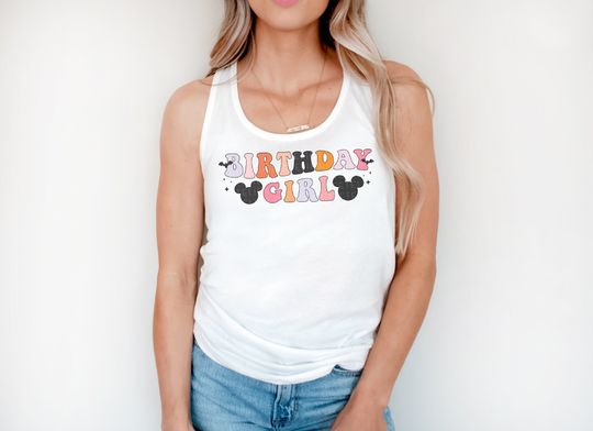 Birthday Girl Tank Top, Halloween Birthday Mouse Ears Bday Tank Top, Disney Matching Tank, Ideal Tank Top For Disney Vacations, Let Get Wild
