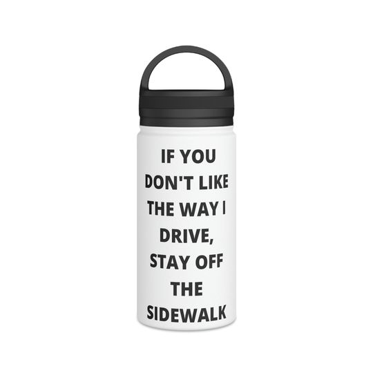 Driver Stainless Steel Water Bottle Handle Lid Trucker Thermis