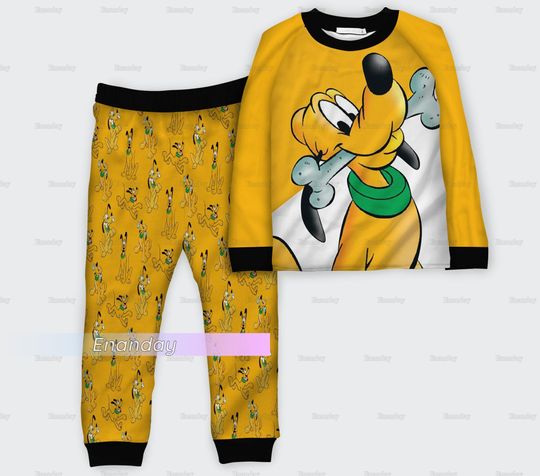 Pluto Dog Pajamas Set, Pluto Pajamas Family, Pluto Pajamas Pants, Disney Pluto Pajamas, Pluto Dog Pajamas, Pluto Holiday Pajamas