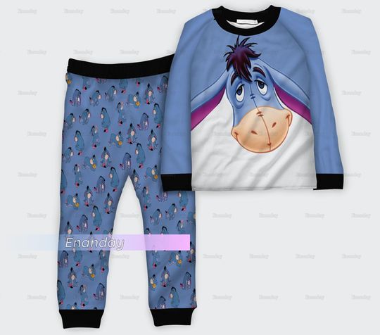 Eeyore Pajamas Set, Eeyore Pajamas Family, Eeyore Pajamas Pants, Winnie The Pooh Pajamas, Disney Eeyore Pajamas, Winnie The Pooh Gift