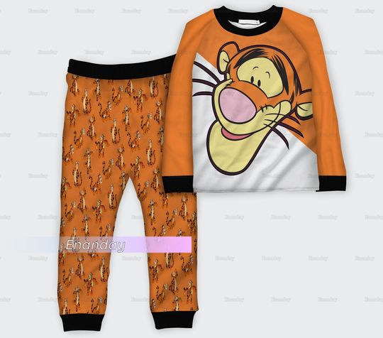 Tigger Pajamas Set, Tigger Pajamas Family, Tigger Pajamas Pants, Winnie The Pooh Pajamas, Disney Tigger Pajamas, Winnie The Pooh Gift