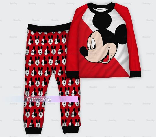 Mickey Pajamas Set, Mickey Mouse Pajamas, Mickey Holiday Pajamas, Mickey Pajamas Pants, Disney Mickey Pajamas Family, Matching Pajamas