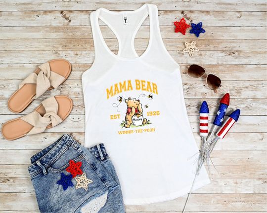 Mama Bear Est 1926 Winnie The Pooh Tank Top, Disney Matching Tank, Ideal Tank Top For Disney Vacations, Let Get Wild