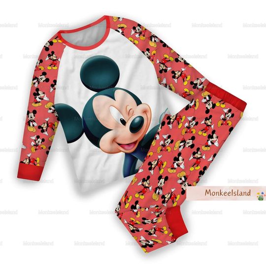 Classic Mouse Pajamas, Mouse Kids Pajamas, Funny Mouse Pajamas Set, Mouse Pajamas For Kids, Funny Gift