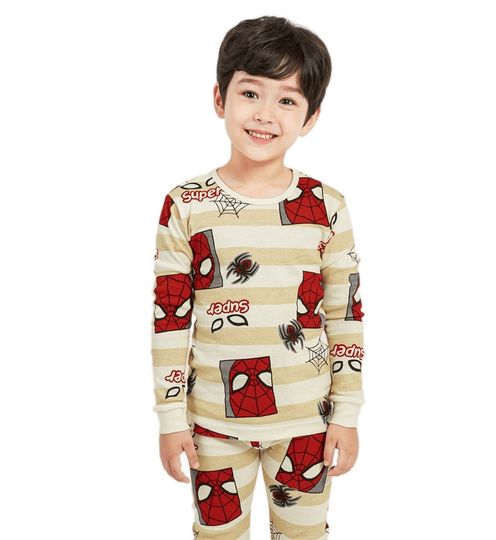 Stripe Spiderman Pajamas, kids pajama set, Pajama set for boys and girls, Superhero pajamas, Korean pajamas