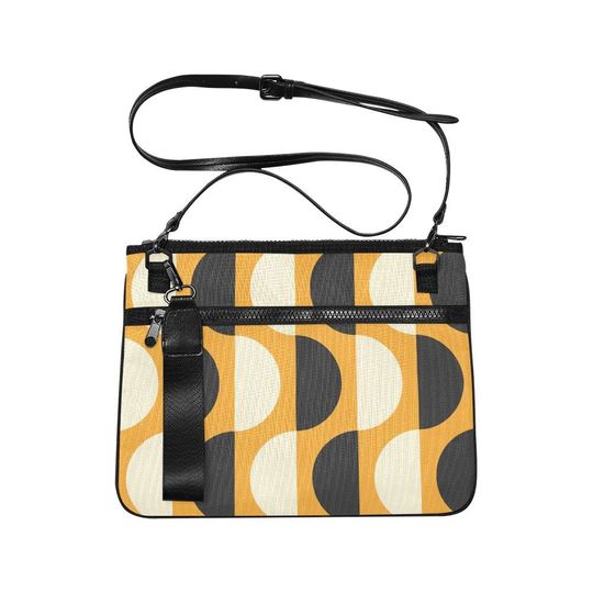 Retro Geometric Clutch Handbag, Retro Pattern Shoulder Bag, Geometric Pattern Bag