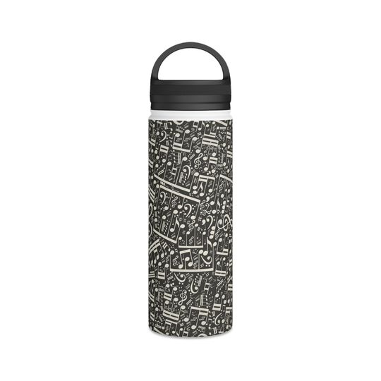 Music Stainless Steel Water Bottle, Handle Lid