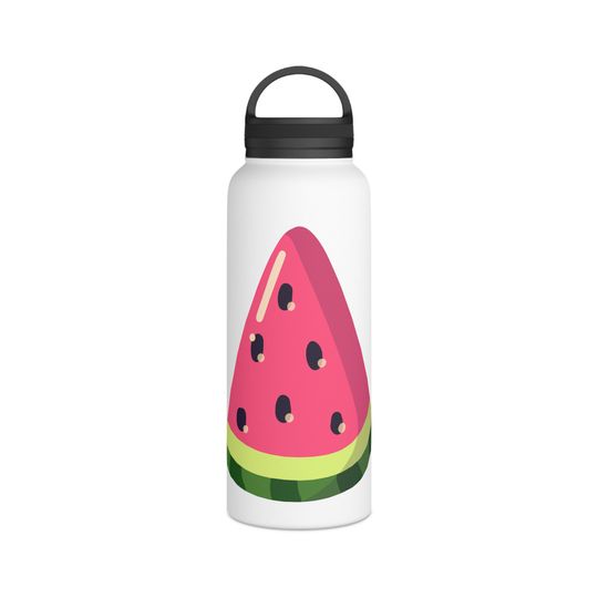 Watermelon Water Bottle, Handle Lid