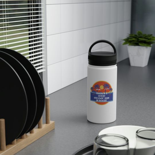 Stainless Steel Water Bottle, Handle Lid