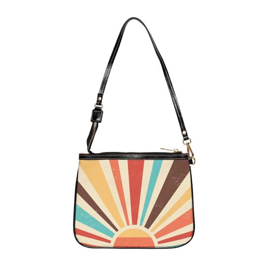 Small Shoulder Bag, Boho Shoulder Bag, Seventies Shoulder Bag, Sunrise Bag, Sunrise Shoulder Bag, Sunrise Boho Shoulder Bag
