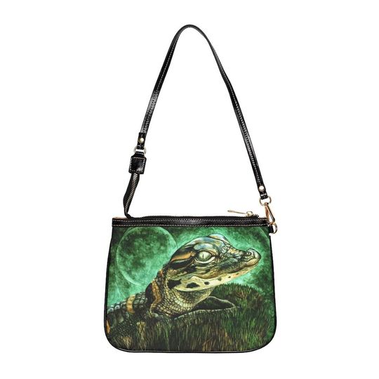 Alligator Hatchling Small Shoulder Bag, Vintage Shoulder Bag, Gift for Her, Small Shoulder Bag for Women