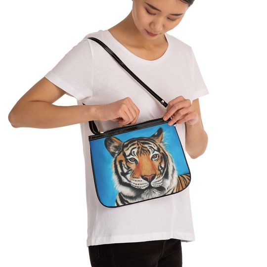 Tiger #2 Small Shoulder Bag, Vintage Shoulder Bag, Gift for Her, Small Shoulder Bag for Women