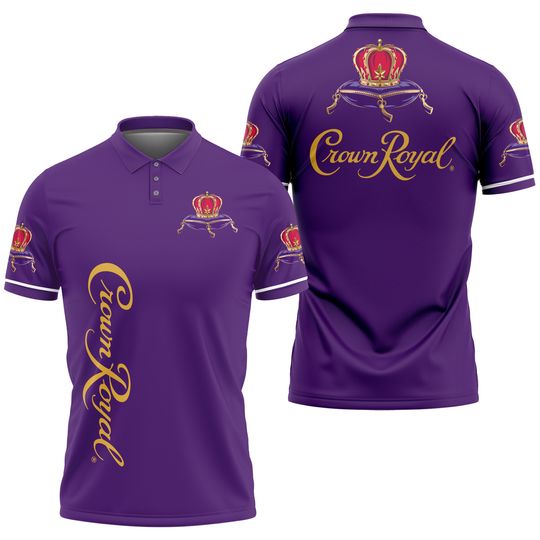 Crown Royal Polo Shirt, Men's Polo Shirt, Gift For Men, Dad Gift