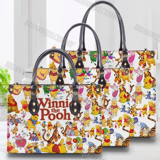 Winnie The Pooh Disney Leather Bag,  Winnie The Pooh Shoulder Bag, Leather  Bag, Retro Handbag, Winnie The Pooh Day Gift,