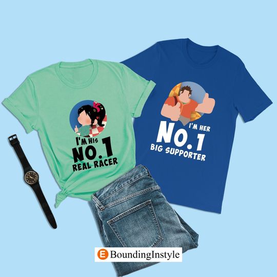 Vanellope Shirt, I'm His No.1 Real Racer, Wreck it Ralph Couple Shirt, Disney Matching Shirts, Couples Disney Shirts, Disneyland Vacation