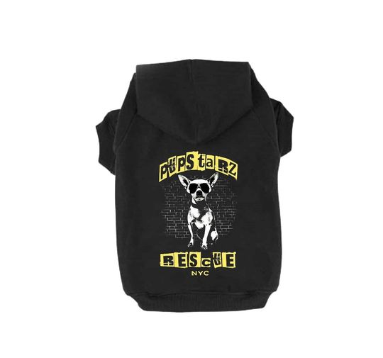 Pupstarz Rescue NYC Dog Hoodie Every Purchase Donated To The Rescue