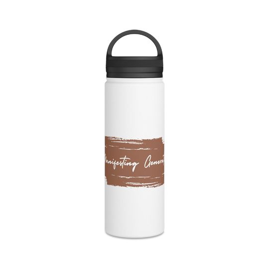Manifesting Generator Stainless Steel Water Bottle, Handle Lid, Rust