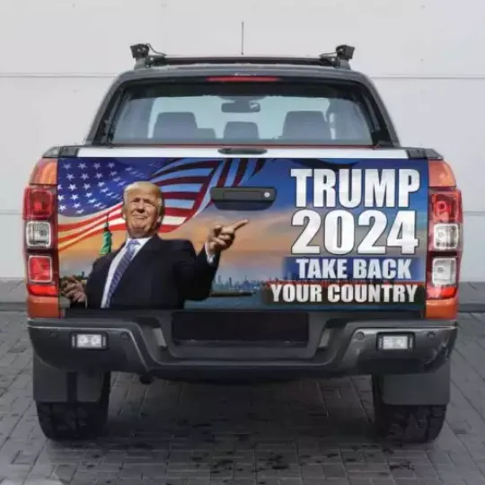 Trump 2024 Take Back The Country Stand With Trump Tailgate Wrap Decal