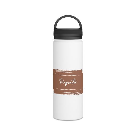 Projector Stainless Steel Water Bottle, Handle Lid, Rust