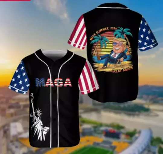 Make Summer 2024 Great Again Trump For President Baseball Jersey Shirt