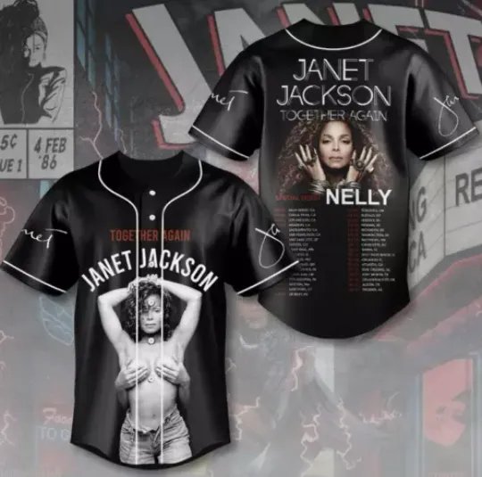 Janet Jackson Together Again 2024 Baseball Jersey Shirt