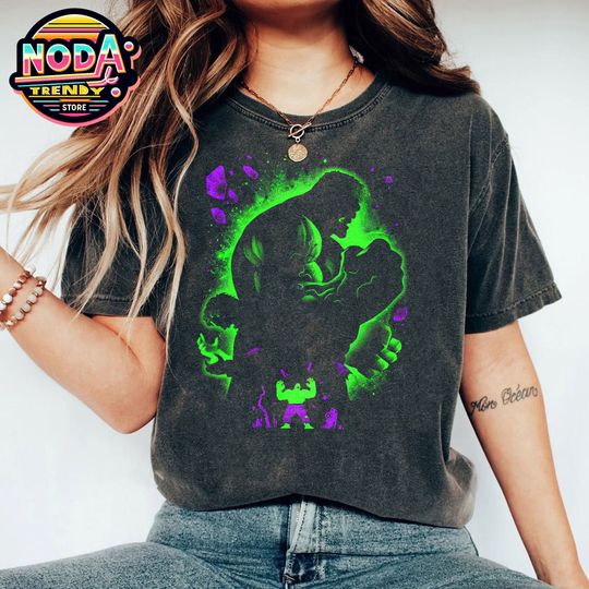 Retro Marvel Avengers Hulk Silhouette Portrait Shirt, Avengers Campus T-shirt, Marvel Comics, Marvel Family Matching, Infinity War Tee