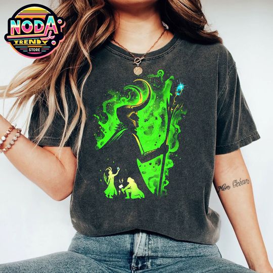 Retro Marvel Avengers Loki Silhouette Portrait Shirt, The Infinity War T-shirt, Marvel Comics, Marvel Family Matching, Avengers Campus Tee