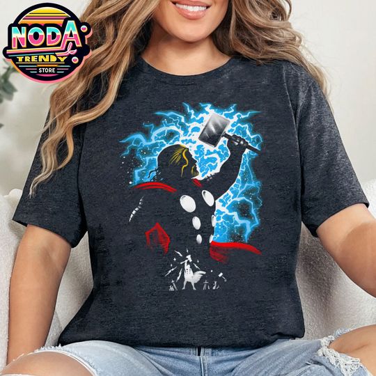 Retro Marvel Avengers Thor Silhouette Portrait Shirt, Avengers Campus T-shirt, Marvel Comics, Marvel Family Matching, Infinity War Tee