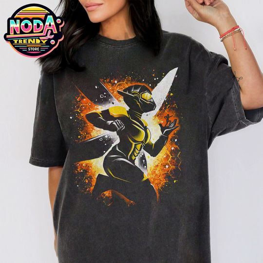 Vintage Marvel Avengers Wasp Silhouette Portrait Shirt, Marvel Ant-Man T-shirt, Marvel Comics, Marvel Family Matching, Avengers Campus Tee