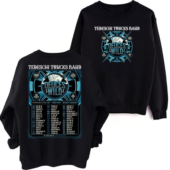 Tedeschi Trucks Band 2024 Tour Sweatshirt, Oversized Harajuku Round Neck Long Sleeve Sweatshirts, Music Tour Fans