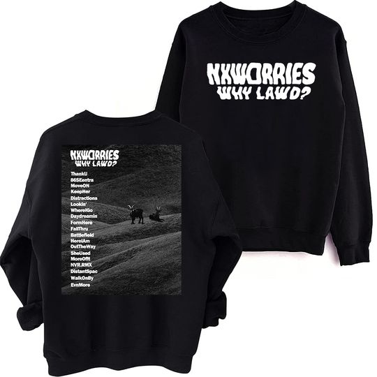 NxWorries Why Lawd? 2024 Tour Sweatshirt, Oversized Harajuku Round Neck Long Sleeve Sweatshirts, Music Tour Fans