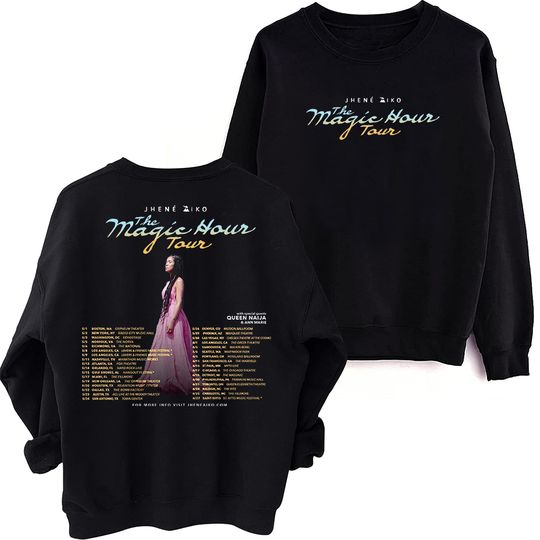 Jhene Aiko Tour 2024 Sweatshirt, Oversized Harajuku Round Neck Long Sleeve Sweatshirts, Music Tour Fans