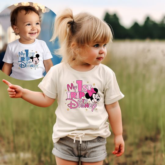Mickey and Friends My First Disney Trip Shirt, My 1st Trip to Disney Kids Tees, Family Vacation Shirt