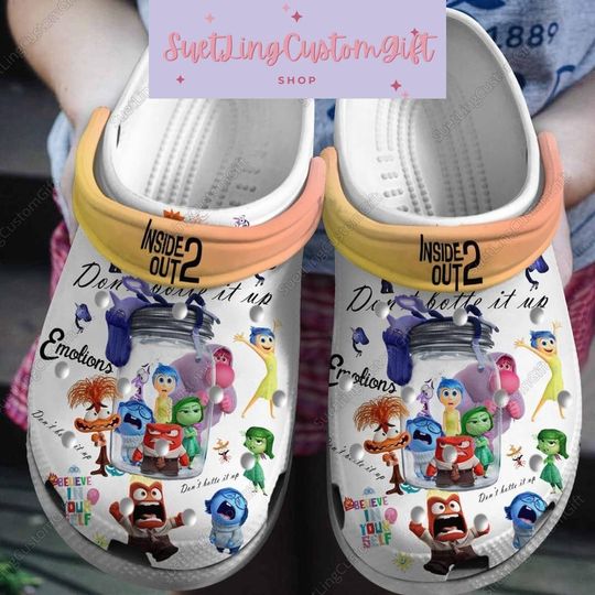 Inside Out 2 Don't Give It Up Emotions Shoes, Disney Inside Out Shoes, Inside Out 2 Shoes