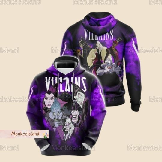 Halloween Disney Villains 3D Hoodie, Evil Queen Hoodie