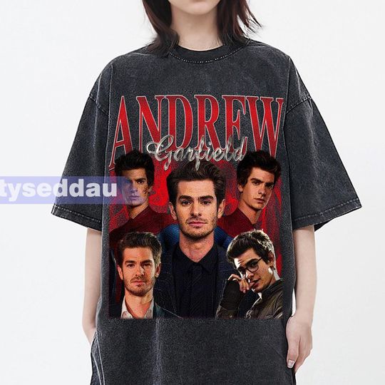 Andrew Garfield Vintage Washed T-Shirt, Andrew Garfield Homage Graphic Unisex Short Sleeve, Bootleg Retro 90's Fans Gift