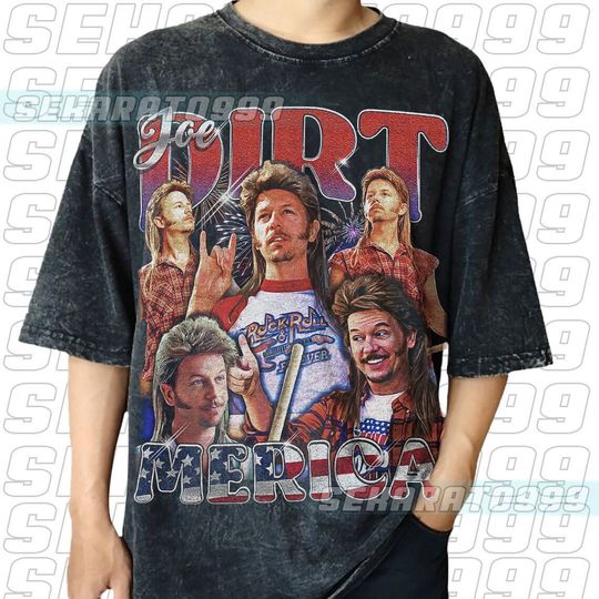 Vintage wash Joe Dirt Merica Vintage T-shirt, Unisex Shirt, Retro Design, Gift