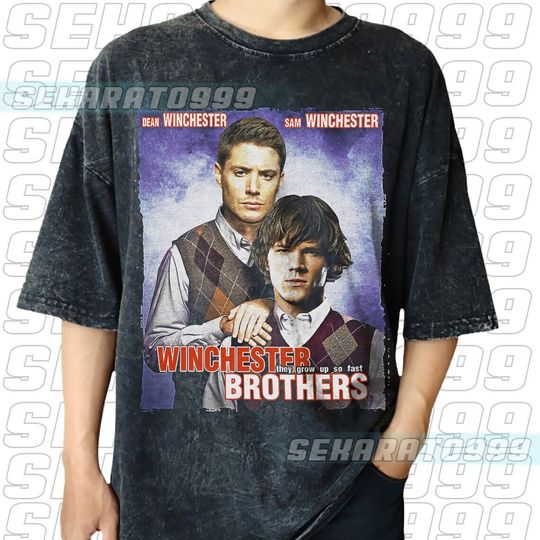 Vintage Wash Winchester Brother Shirt, Dean Wincehester x Sam Winchester Supernatural Movie T-Shirt, Funny Meme