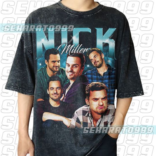 Vintage Wash Nick Miller Shirt - Nick Miller Homage Vintage Tshirt, Nick Miller Retro Shirt, Nick Miller Tee