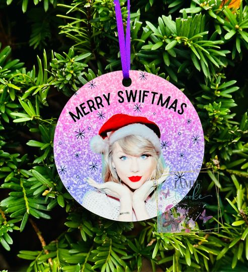 Merry Swiftmas Eras Tour Christmas Ornament, Swifty gift, Swifty Christmas, For her, Trendy Ornament