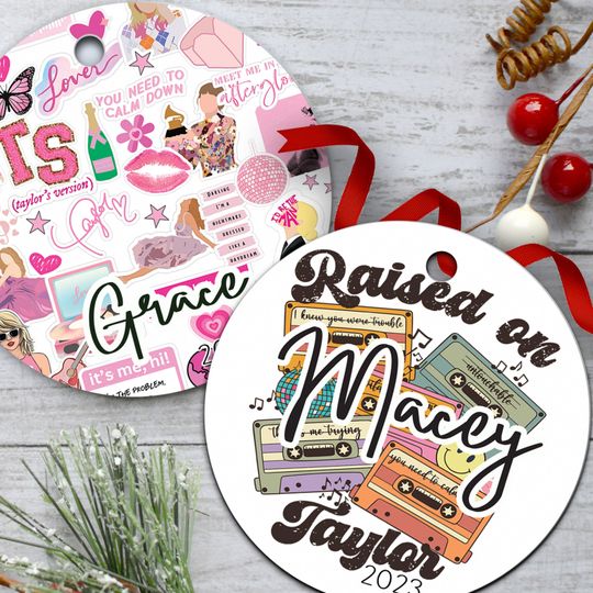 Swift Eras Tour Inspired Tree Ornaments-Christmas Ornament-Gift Tag-Personalized Swift Fan  Ornaments-TS Popstar Ornament-Personalized Gifts
