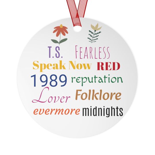 Eras Tour Ornament, Eras Tour Gift, Eras Tour Christmas, TS ornament, Swifty gift, Swifty Christmas, For her, Trendy Ornament