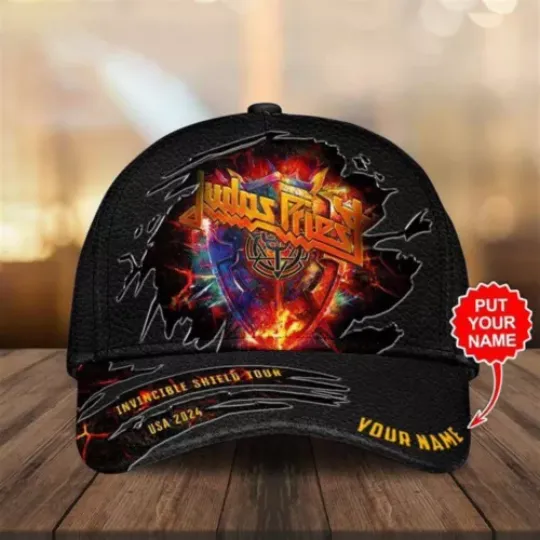 Personalized Judas Priest Invincible Shield Tour USA 2024 Classic Baseball Caps AOP, Gift For Fan, Summer Cap