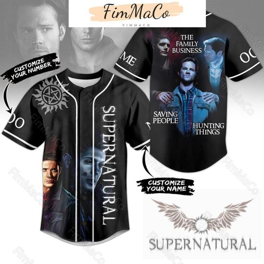 Personalized Supernatural Jersey, Supernatural Baseball Jersey, Supernatural Jersey Shirt, Supernatural Jersey, Supernatural Shirt